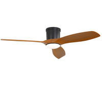 DECKENVENTILATOR 52Zoll LED Licht 18W ABS Flügel Dimmbar - Braun, Kunststoff (132/132/22.86cm) - CASIVA