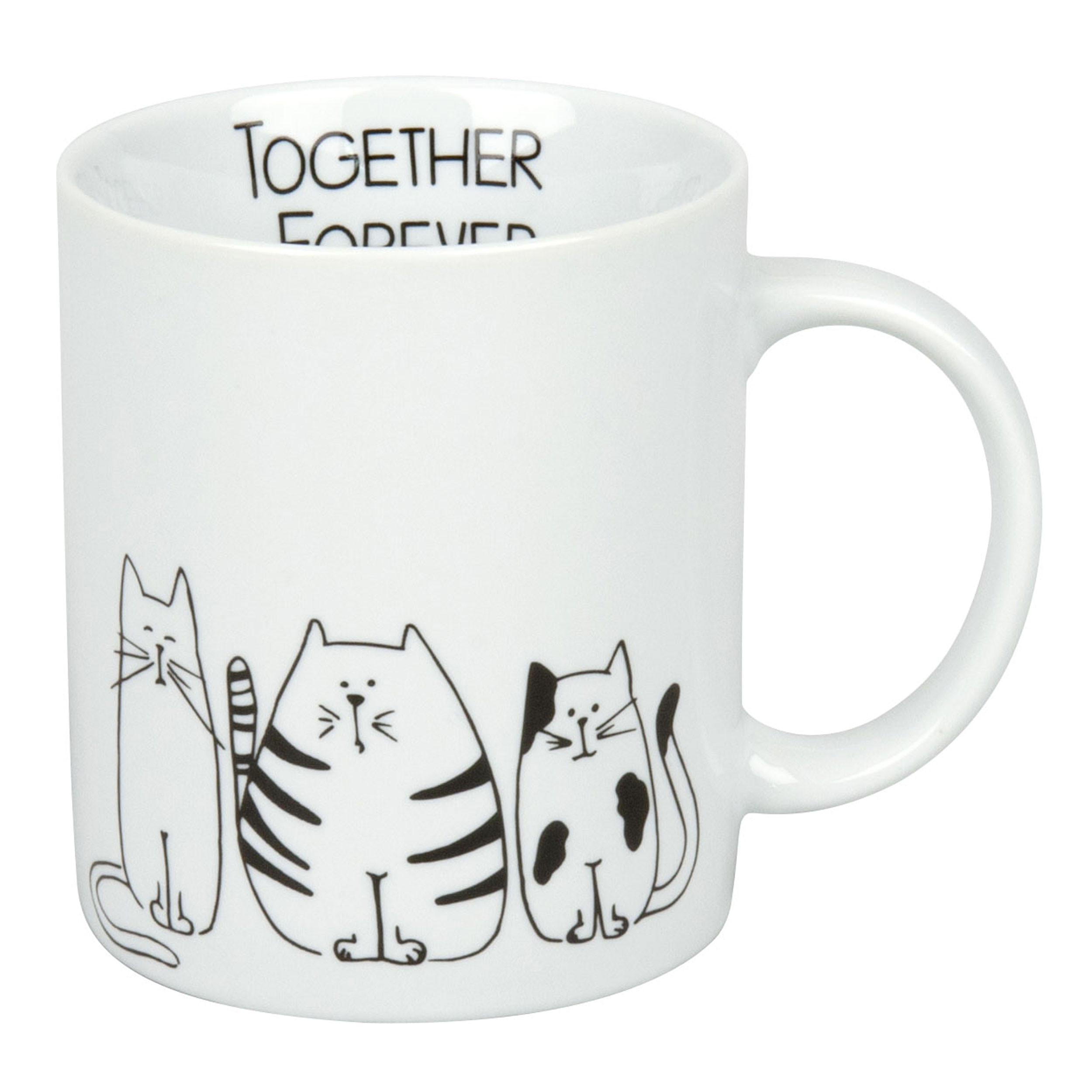 KAFFEEBECHER Funny Cats - Naturfarben, Keramik (0.3L) - Könitz