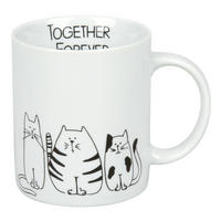 KAFFEEBECHER Funny Cats - Naturfarben, Keramik (0.3L) - Könitz