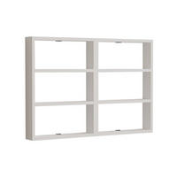 WANDREGAL mit 6 Ablagen - joy 84,6/9/60 cm - Weiß, Holzwerkstoff (9/60/84.6cm) - Calicosy