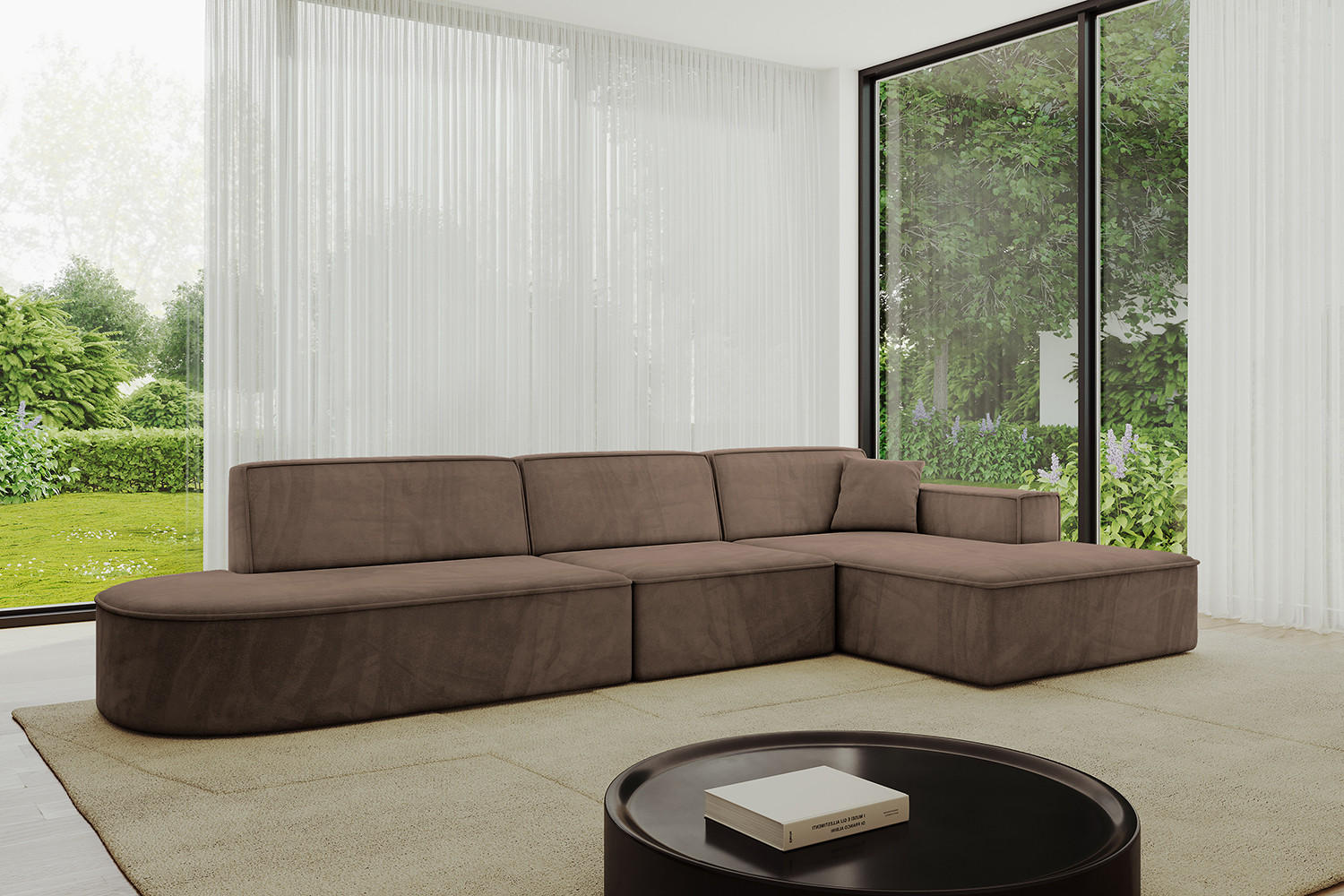 Thumbnail - Altdecor Ecksofa, Braun, Textil, 4-Sitzer, 327x165 cm, Wohnzimmer, Sofas & Couches, Wohnlandschaften, Ecksofas
