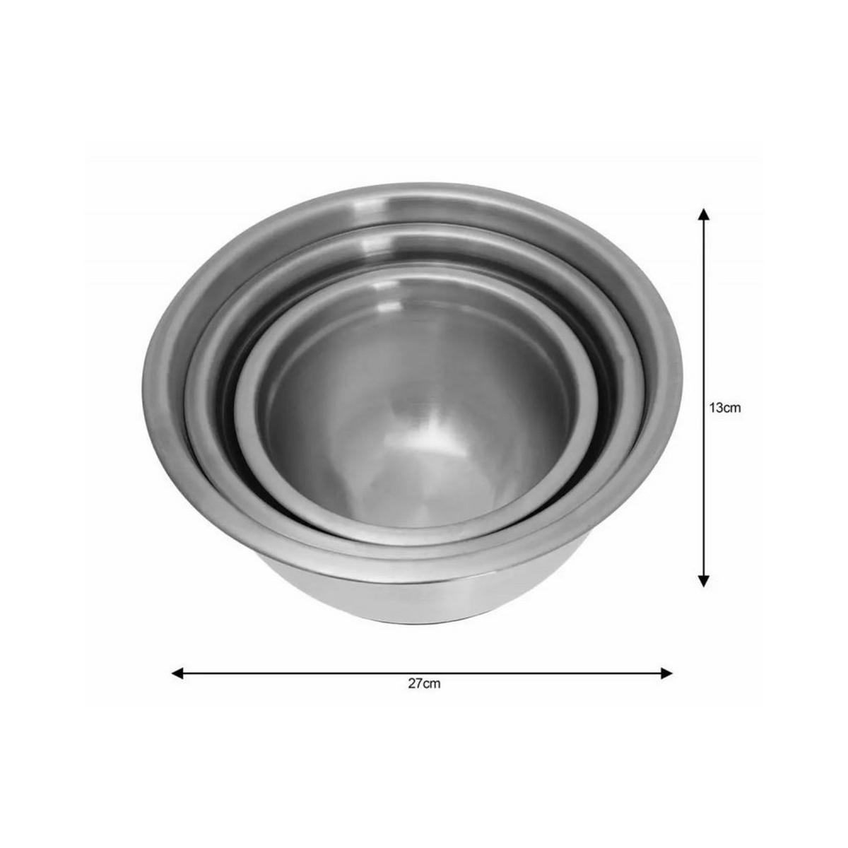 KÜCHENSCHÜSSEL Silber 27/27/13.5 cm KB7388 - Silberfarben, Metall (27cm) - Klausberg 