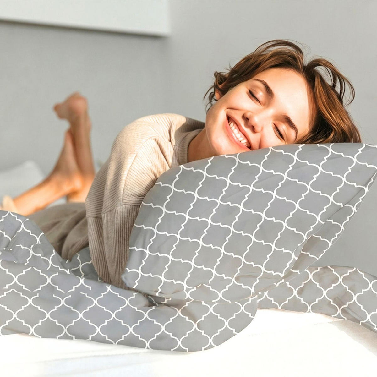 BETTWÄSCHE (Weiß) - Weiß, Kunststoff (135/200cm) - Intirilife