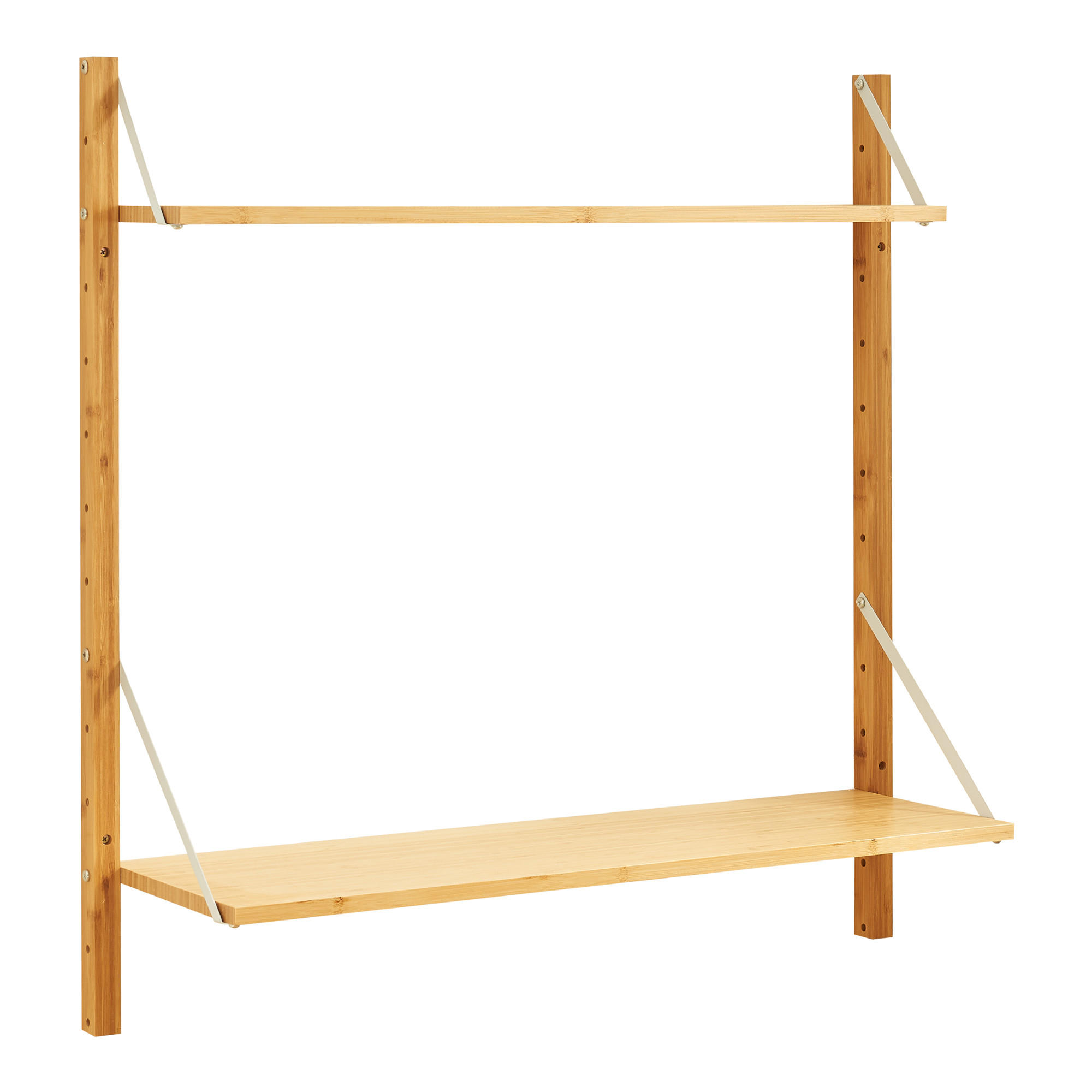 WANDREGAL Tingvoll - Naturfarben, Holz (85/85/25cm) - [en.casa]