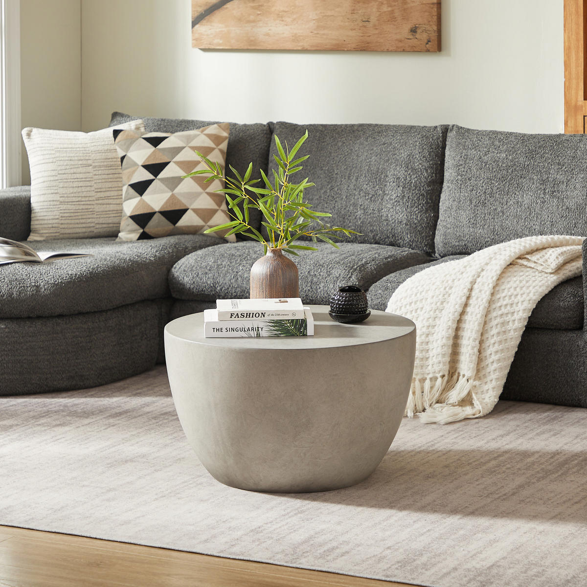 COUCHTISCH Rund Grau 64 x 64 x 38 cm - Grau, Metall (64/64/38.5cm) - Nordlys