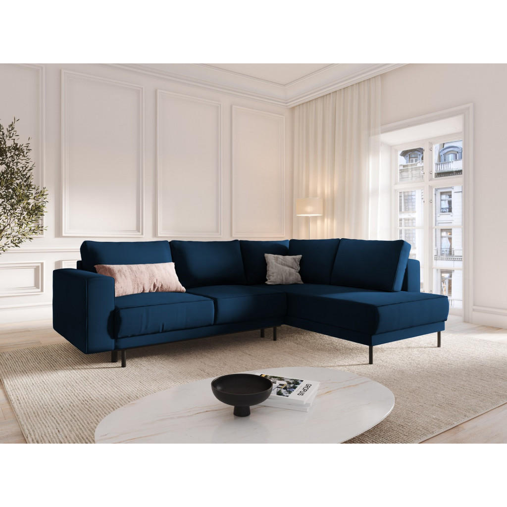 Thumbnail - Micadoni Ausklappbares-Ecksofa, Blau, Textil, 5-Sitzer, L-Form, 247x187 cm, Hergestellt in Europa, Oeko-Tex®, Wohnzimmer...