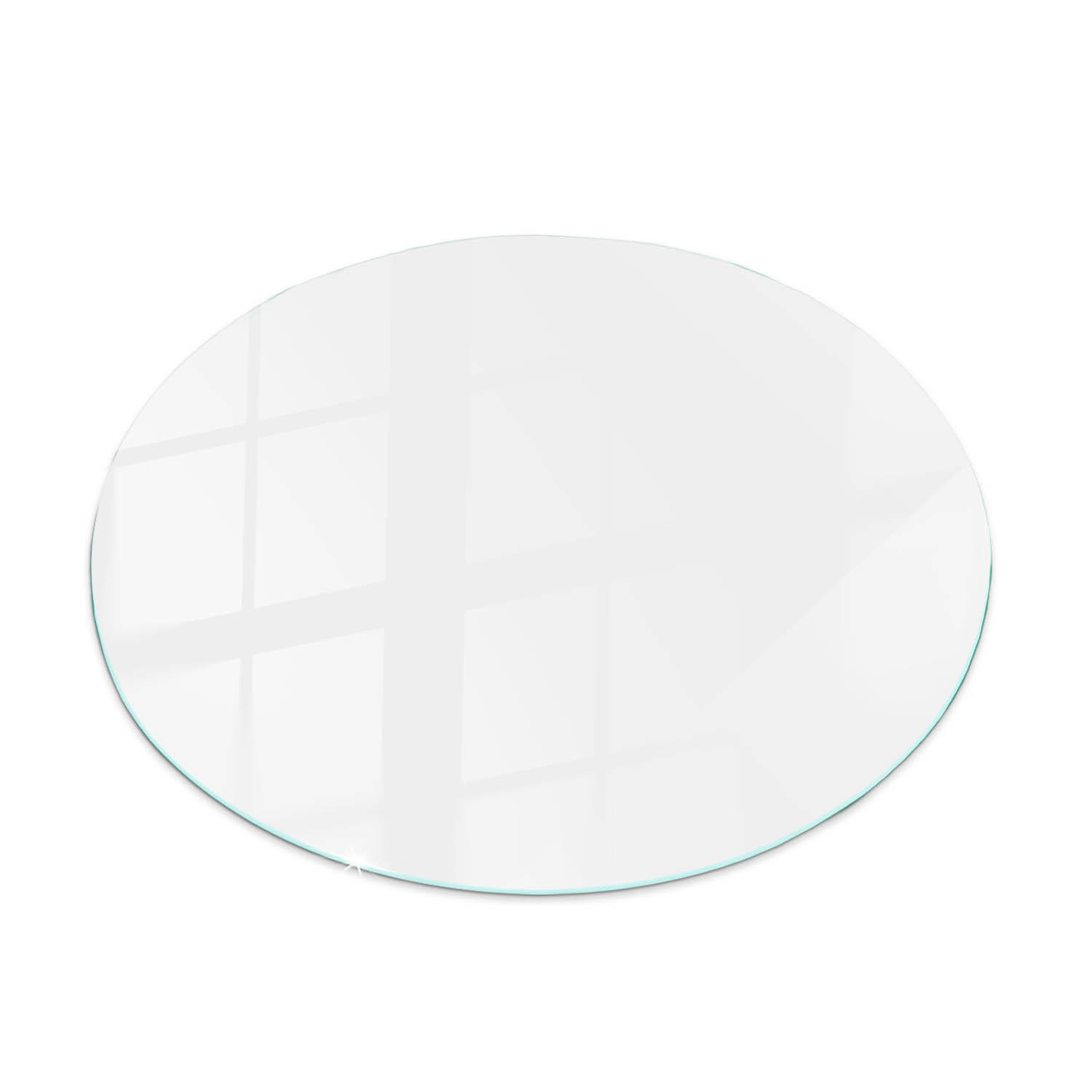 TISCHPLATTE Ø70 cm Glatte Weiße Oberfläche Rund - Weiß Hochglanz/Weiß, Glas (70/70/0.4cm) - TULUP