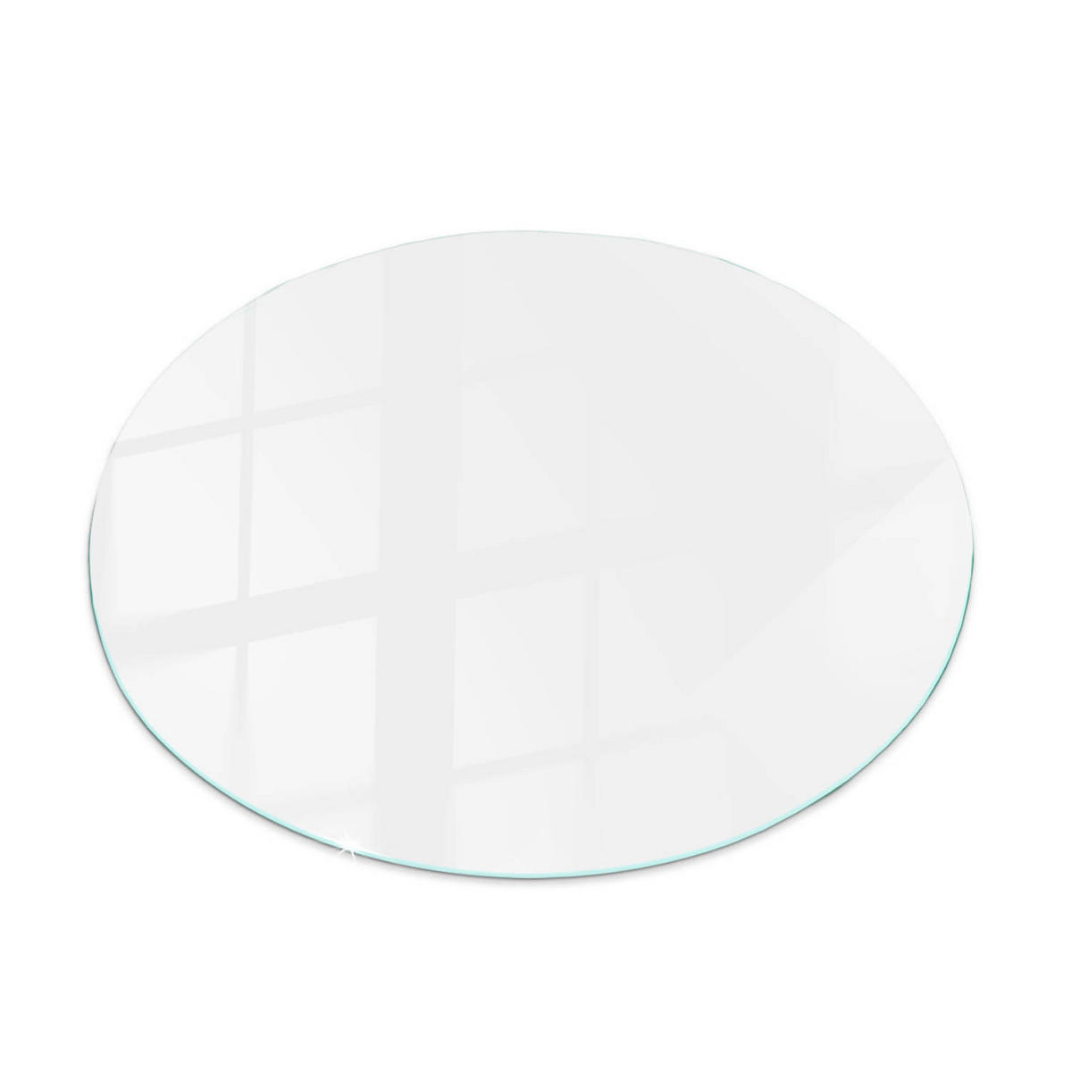 TISCHPLATTE Ø70 cm Glatte Weiße Oberfläche Rund - Weiß Hochglanz/Weiß, Glas (70/70/0.4cm) - TULUP