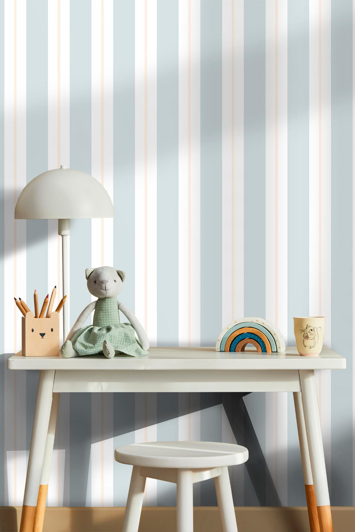 TAPETE Streifen 53 cm x 10 m - Blau, Papier (53/1000cm) - Sanders & Sanders