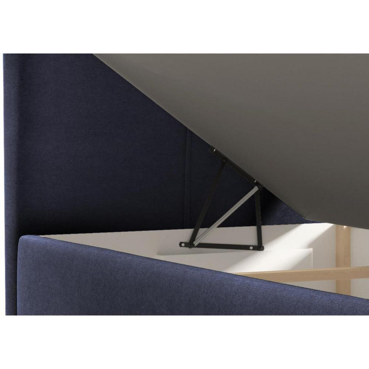 POLSTERBETT Helen Mini 93/206/106 dunkelblau - Dunkelblau, Holzwerkstoff/Textil (90/200cm) - Beautysofa