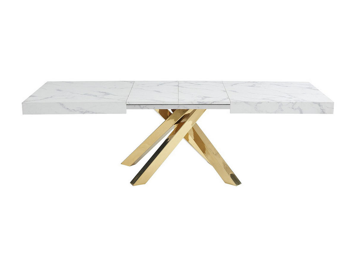 ESSTISCH - 6 Personen, 8 Personen, 10 Personen - holz - weiß Catonav - Weiß, Holz/Metall (90/200/75cm) - Vente-Unique
