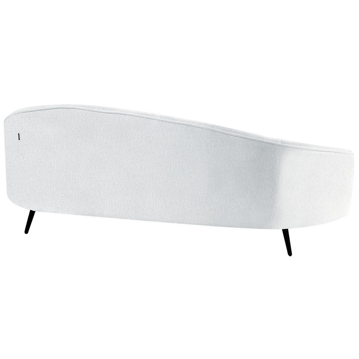 3-SITZER-SOFA Bouclé weiß/schwarz Savar - Schwarz/Weiß, Textil (183/69/84cm) - Beliani
