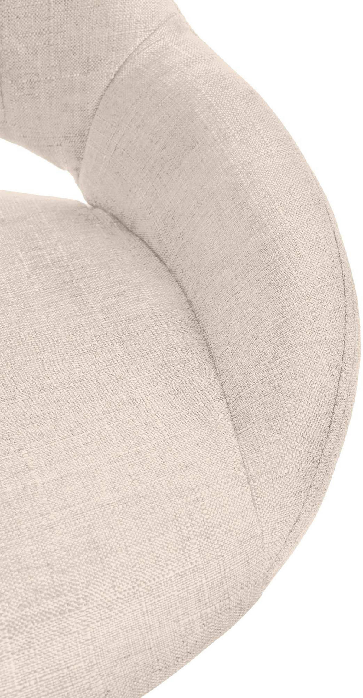 BARHOCKER 2er Set Milos Stoff C creme - Chromfarben/Naturfarben, Textil/Metall (47/106/48cm) - TPFLiving