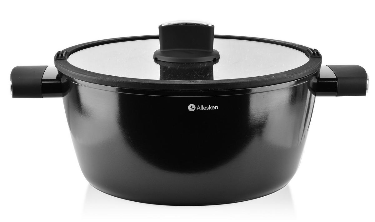 KOCHTOPF Valerian Schwarz 34.5/30/14 cm Metall - Schwarz, Metall (34.5cm) - Mondex