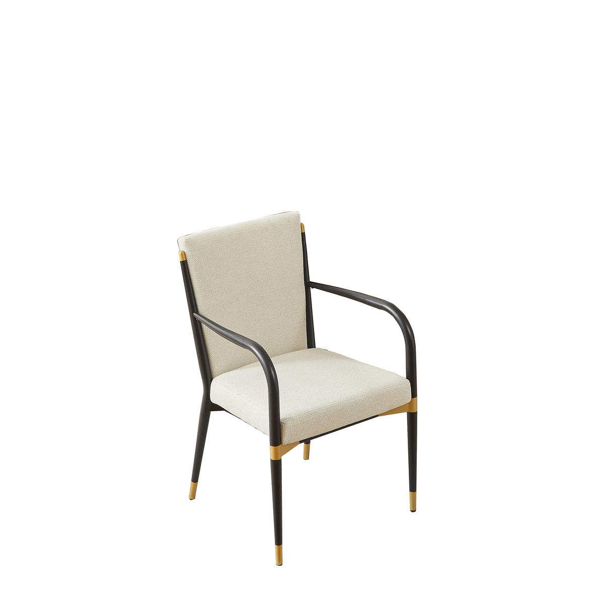 ESSZIMMERSTUHL 2er-Set mit Armlehnen und Stoffkissen, Creme - Beige, Textil (49/102/59cm)