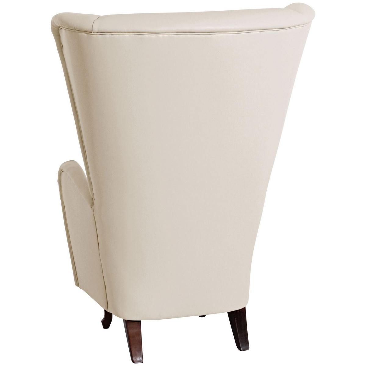 HOCHLEHNSESSEL Kailey Bezug Kunstleder Buche nussbaum dunkel / beige - Weiß, Kunststoff (96/122/89cm) - 58aufmkessel