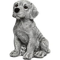 STEINFIGUR Rottweiler Welpe frostfest wetterfest Steinguss - Grau, Stein (15/25/20cm) - stoneandstyle