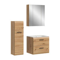 BAD-SET ICE 4-tlg. (B/H/T: ca. 105/185/46 cm) in Artisan Oak Nachbildung/Artisan Oak Nachbildung - Eichefarben, Holz (105/185/46cm)