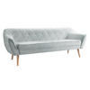 SOFA Skand 3 - Hellgrau/Naturfarben, Holz/Textil (180/75/74cm) - MIRJAN24