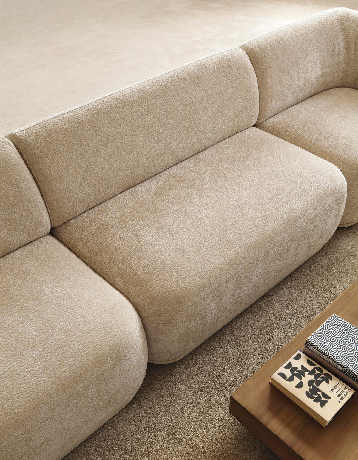 MODULSOFA NOBO Beige 124x97x75 cm - Beige, Textil (124/75/97cm) - FURNLUX