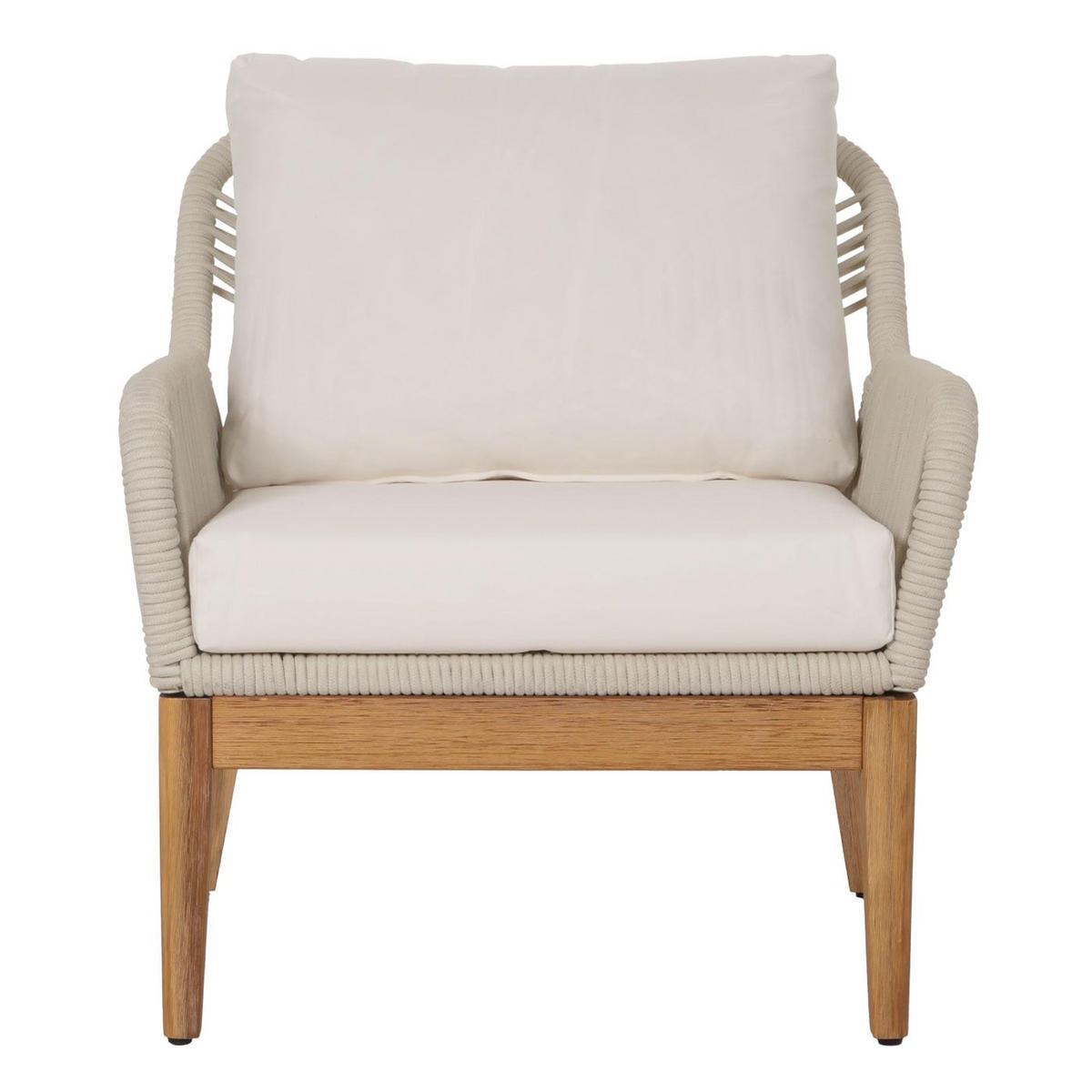 GARTENGARNITUR Creme - Creme, Holz - PROREGAL