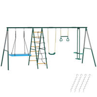 BABYSCHAUKEL Stahl Oxford-Gewebe Grün - Dunkelgrün, Metall (175/440cm) - AIYAPLAY