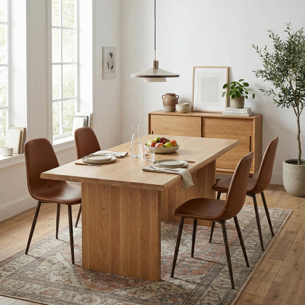 ESSZIMMERSTÜHLE 8er-Set, gepolstert, Kunstlederbezug, Braun - Braun, Metall (43/88/53cm) - Meubles Cosy