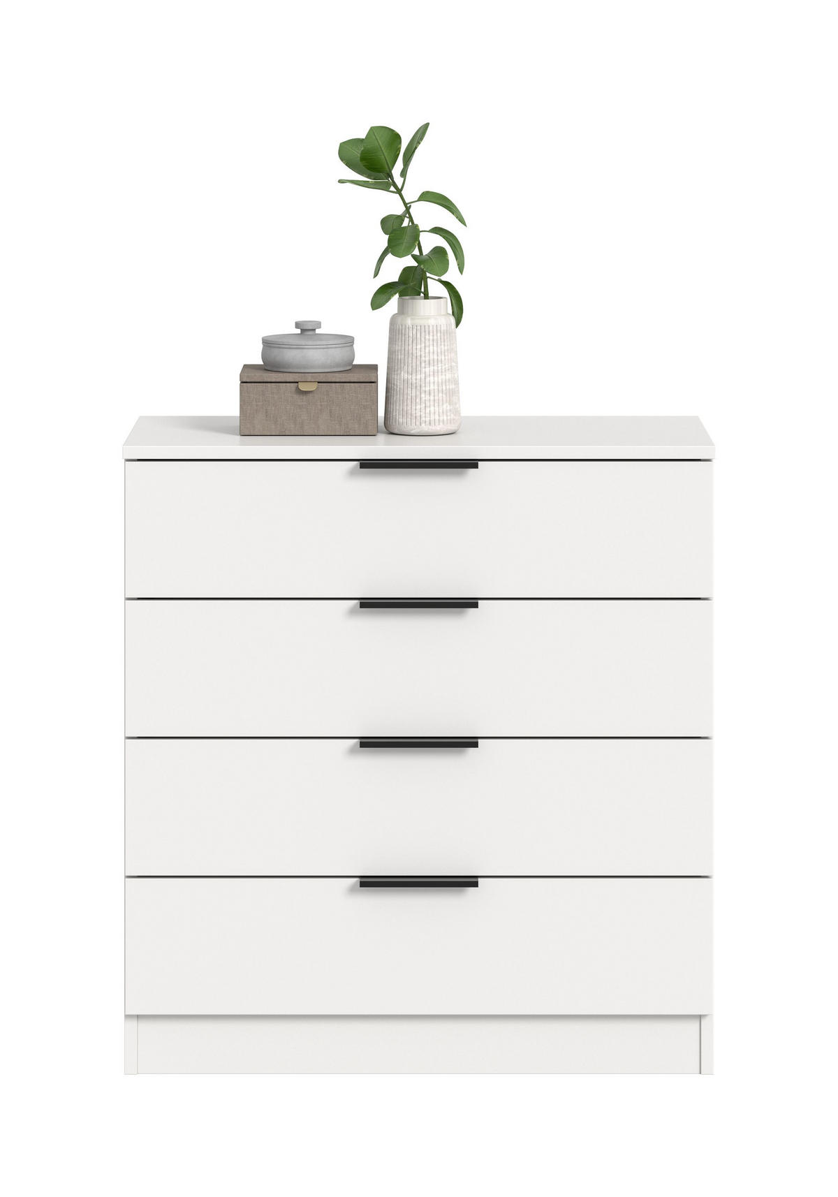 KOMMODE KOPENHAGEN (B/H/T: ca. 74/80/35 cm) in weiß/weiß - Weiß, Holzwerkstoff (74/80/35cm)