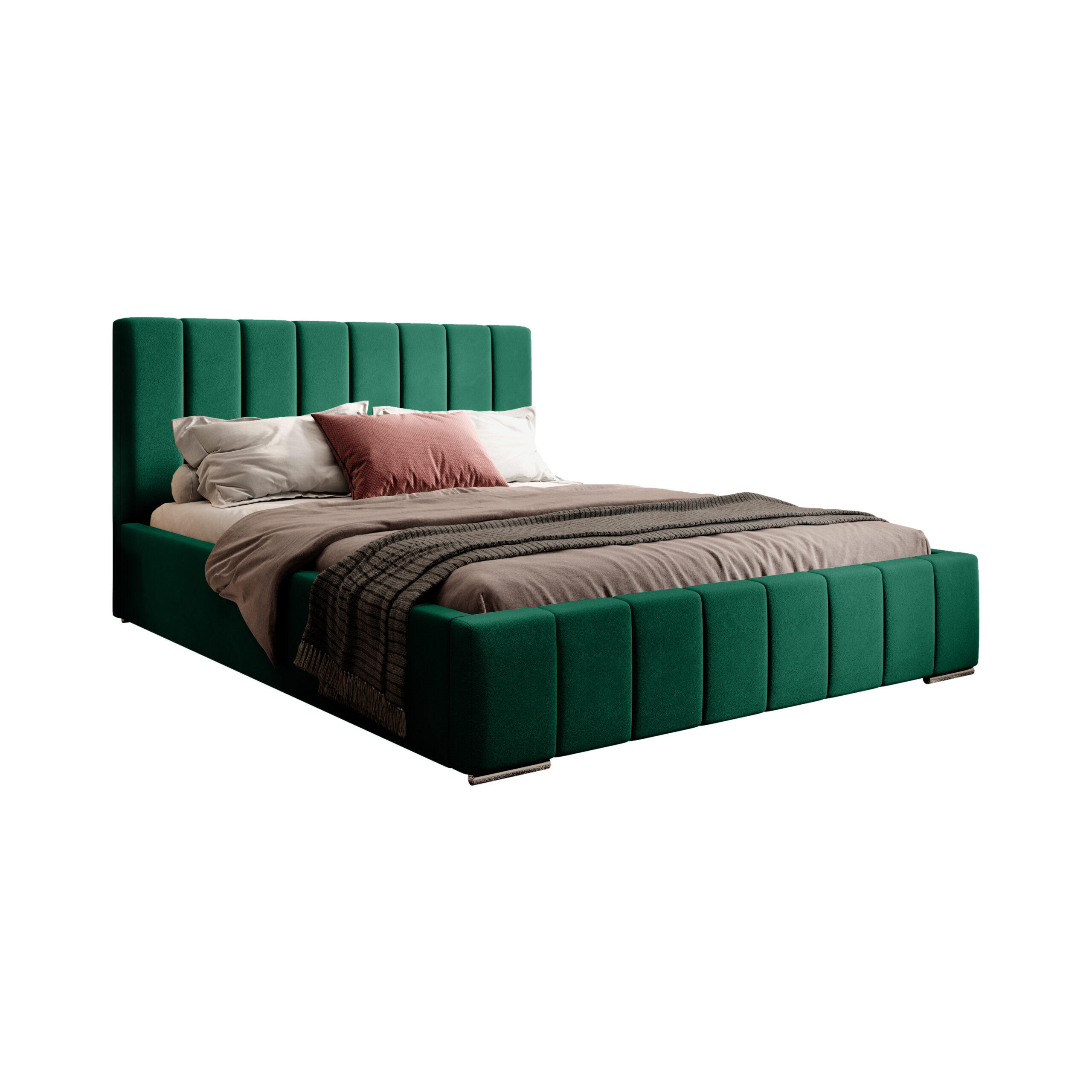 POSTERBETT Doppelbett Ambrus Dunkelgrün 180x200 cm - Dunkelgrün, Textil (180/200cm) - Fedve