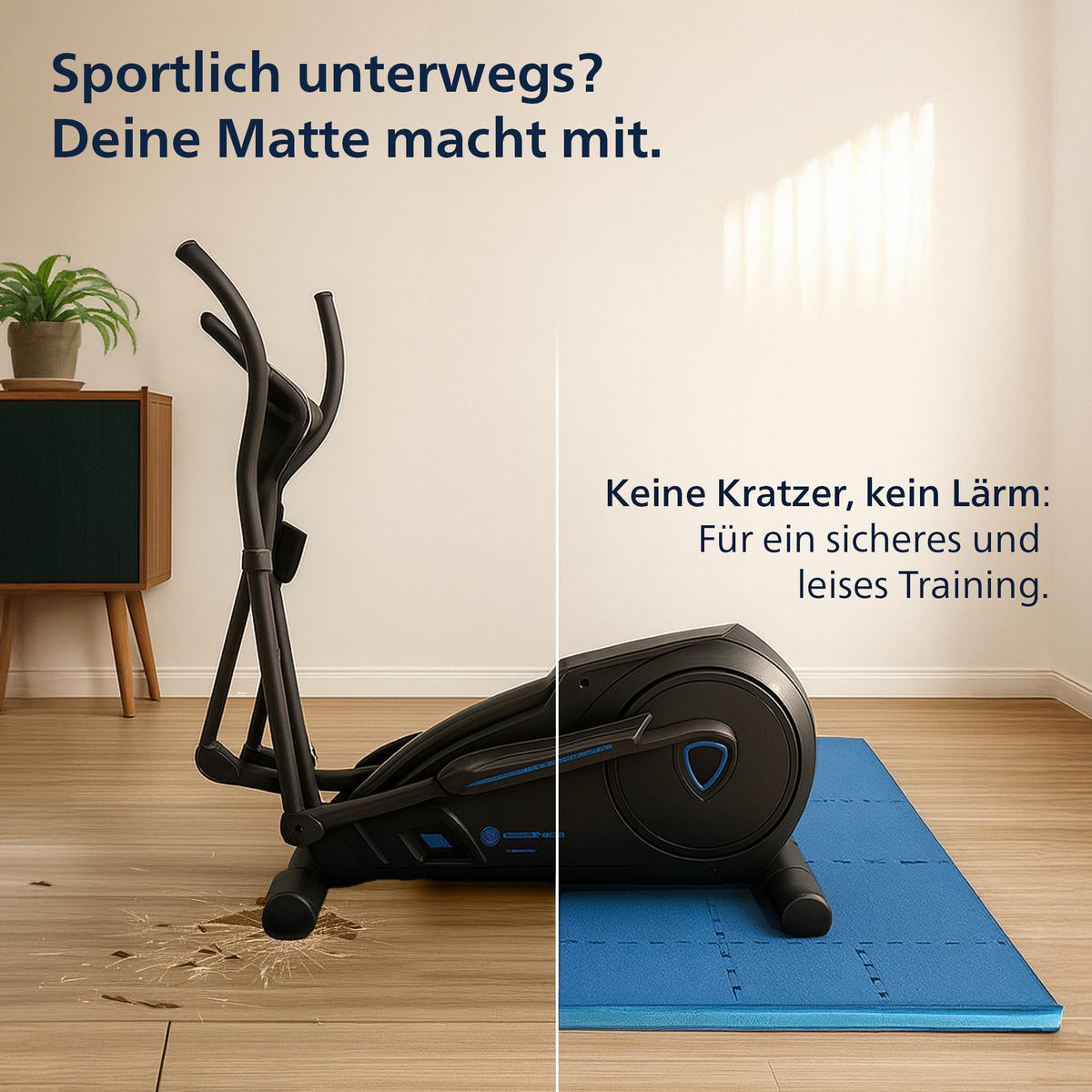 BODENSCHUTZMATTE 18er-Set Blau - Blau, Kunststoff (30/30cm) - CLP