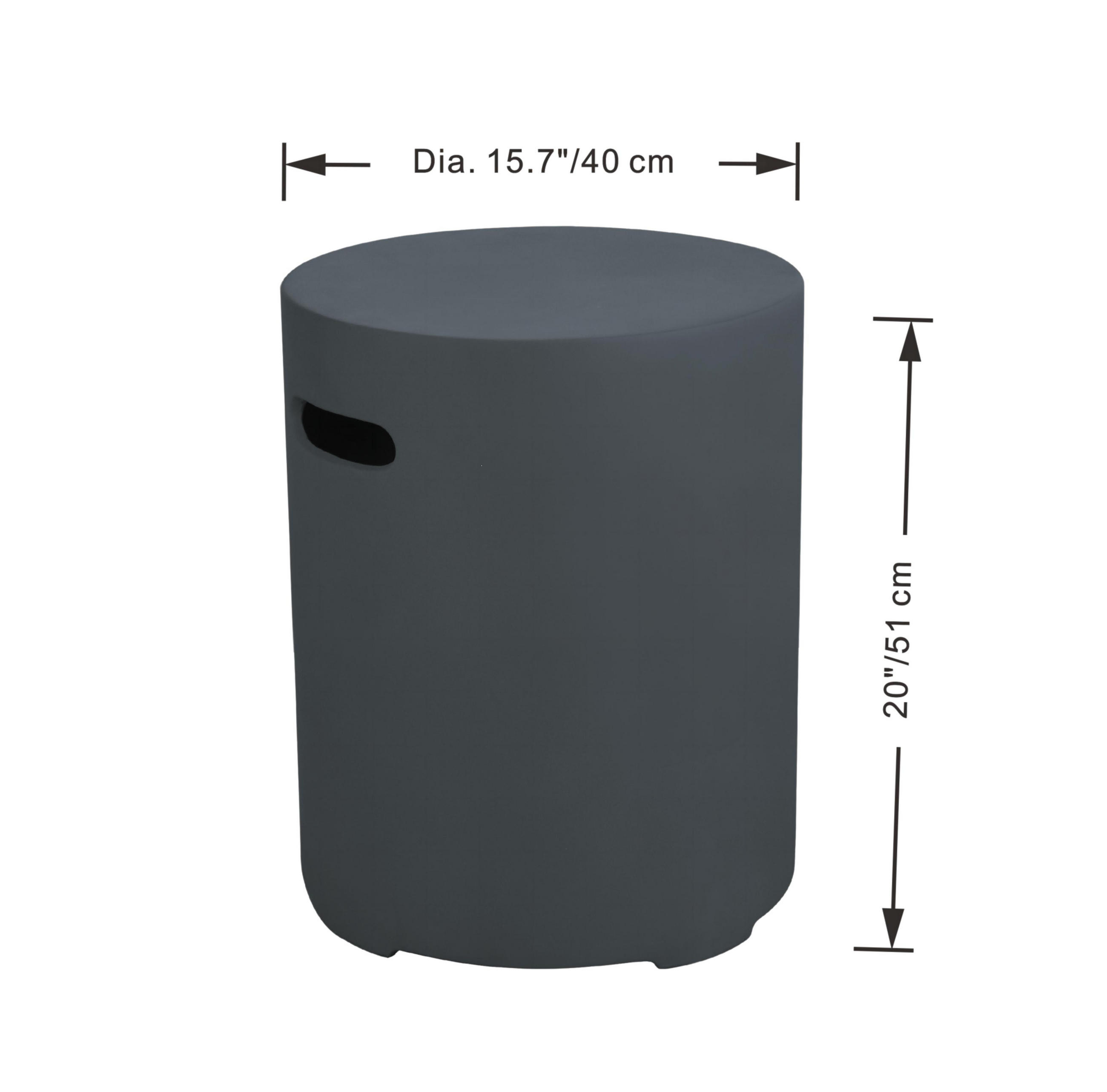ABDECKUNG für 5 kg Gasflaschen in Beton-Optik dunkelgrau - Grau, Stein (40/50/40cm) - Elementi