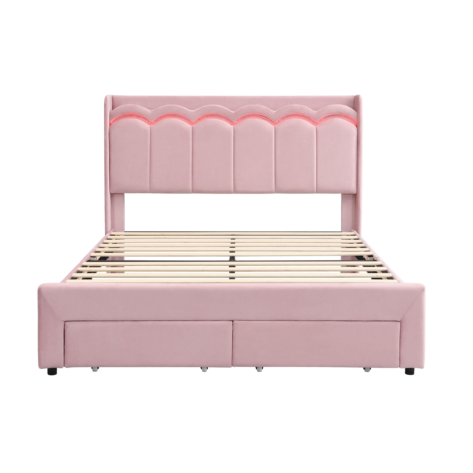 KINDERBETT 140/200 cm Rosa - Pink, Textil