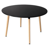 TISCH Martha Schwarz Ø 120 cm - Schwarz, Holzwerkstoff (120/120/75cm) - Happy Garden