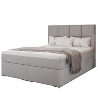 BOXBETT MAGNUS 120/200 cm mit Matratze und Topper, Grau - Grau, Textil (120/200cm) - Idohome