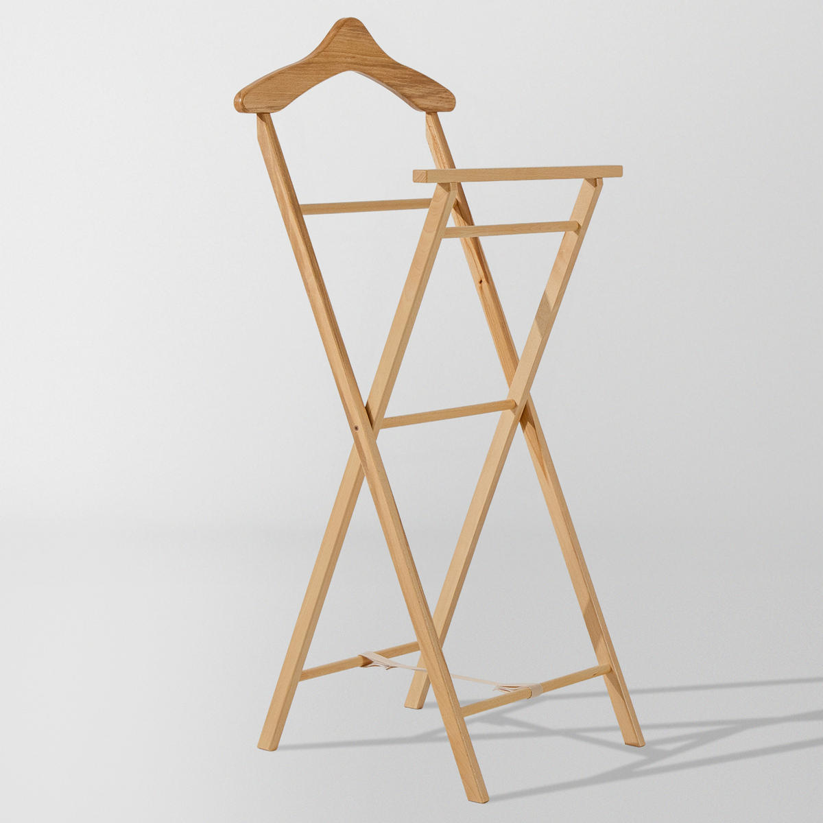 KLEIDERBUTLER AGLAS Herrendiener, natürliches Buchenholz - Naturfarben, Holz (32/104/44cm) - KONSIMO®