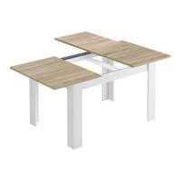 TISCH Ausziehbar Holzeffekt Eiche, Weiß 90/190/78 cm - Eichefarben, Holzwerkstoff (90/190/78cm) - DMORA