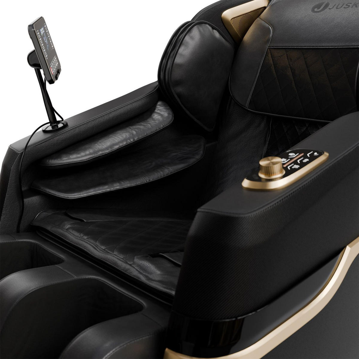 MASSAGESESSEL Naxos Schwarz - Schwarz, Textil (75/105/142cm) - Juskys