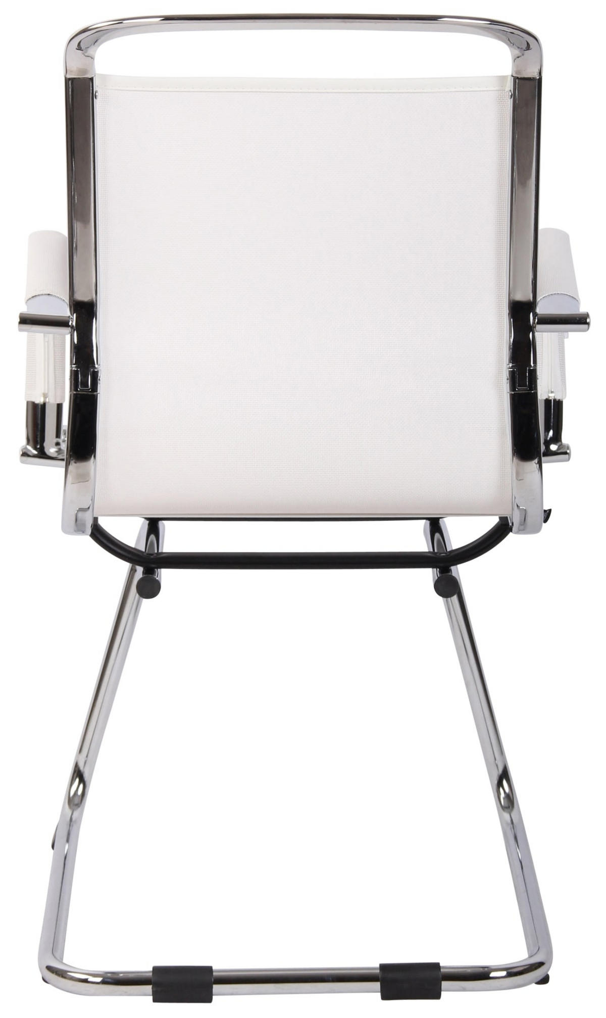 SCHWINGSTUHL Netzstoff weiß - Chromfarben/Weiß, Textil/Metall (58/94/48cm) - CLP