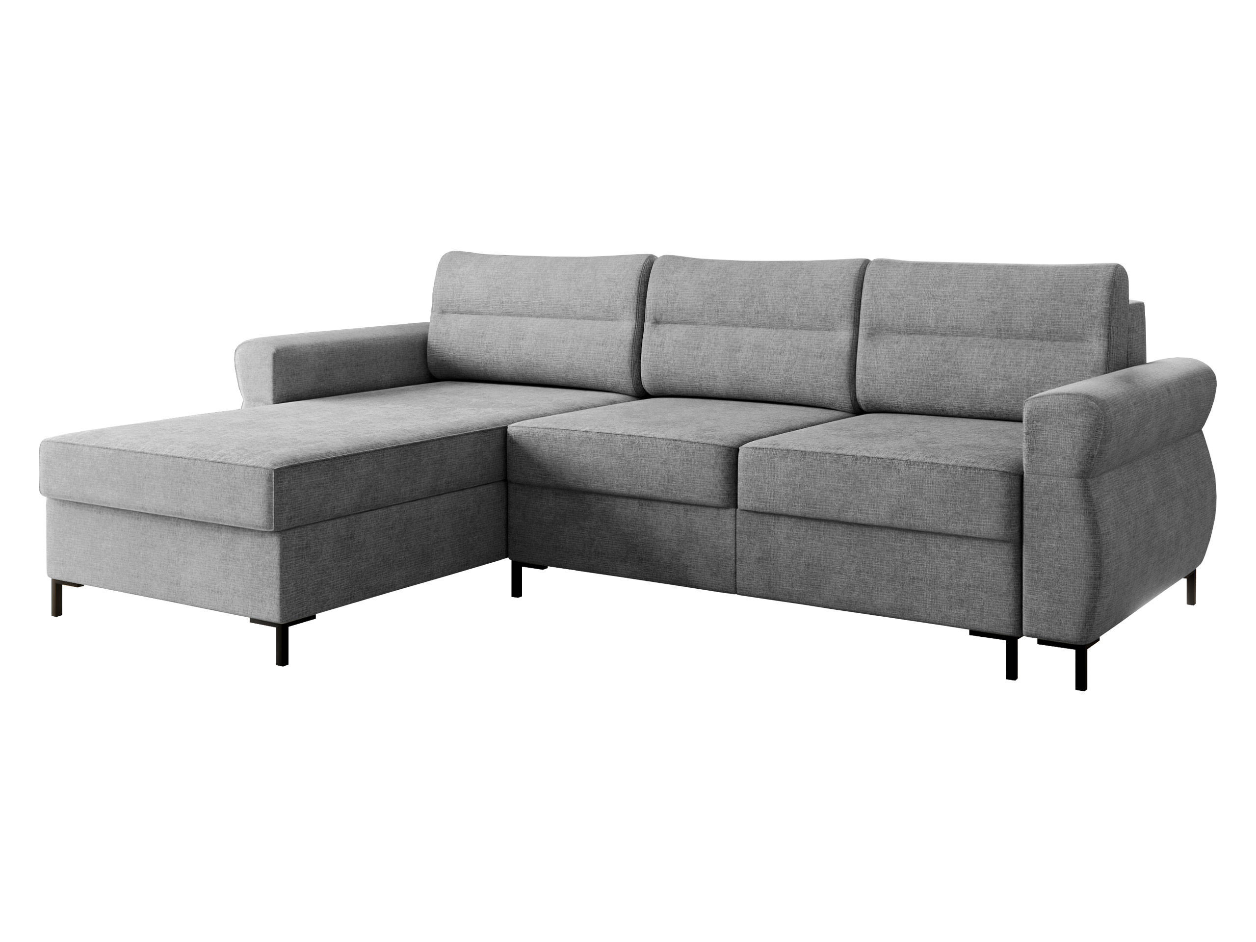 ECKSOFA Berne - Hellgrau/Schwarz, Holz/Kunststoff (258/170cm) - MIRJAN24