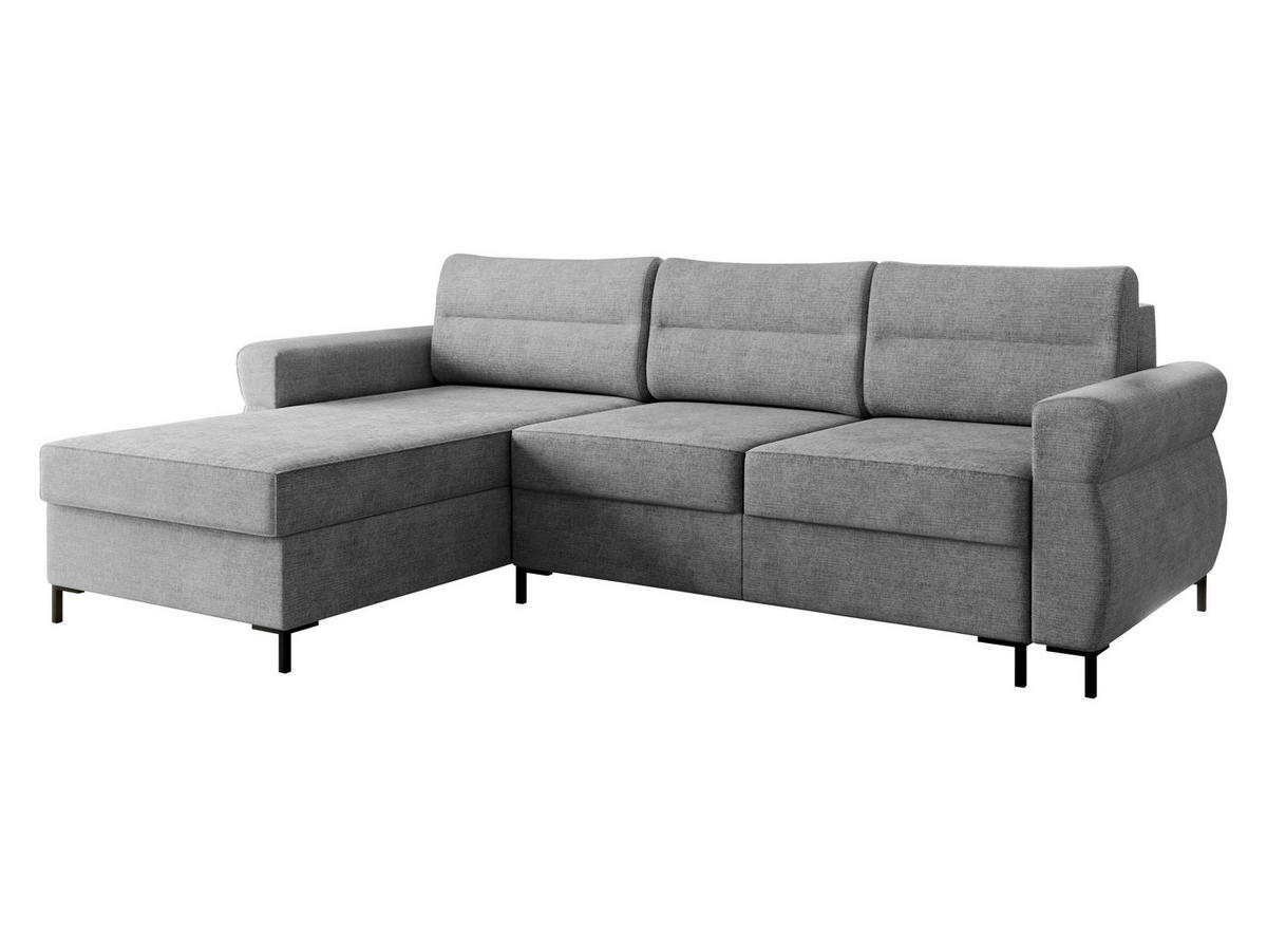 ECKSOFA Berne - Hellgrau/Schwarz, Holz/Kunststoff (258/170cm) - MIRJAN24