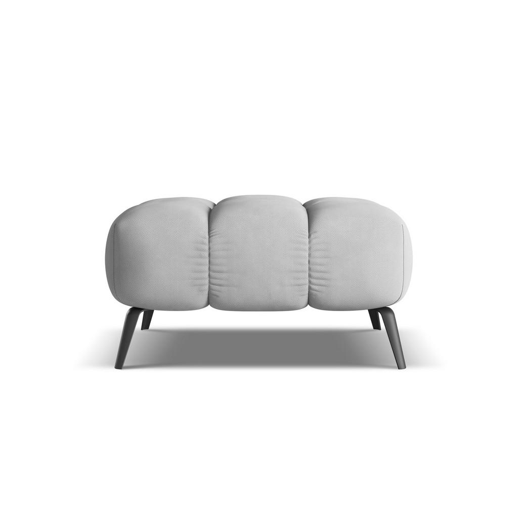Thumbnail - Makamii Pouf, Hellgrau, Textil, 1-Sitzer, Füllung: Schaumstoff, 78x41x60 cm, Made in EU, Wohnzimmer, Hocker, Sitzhocker