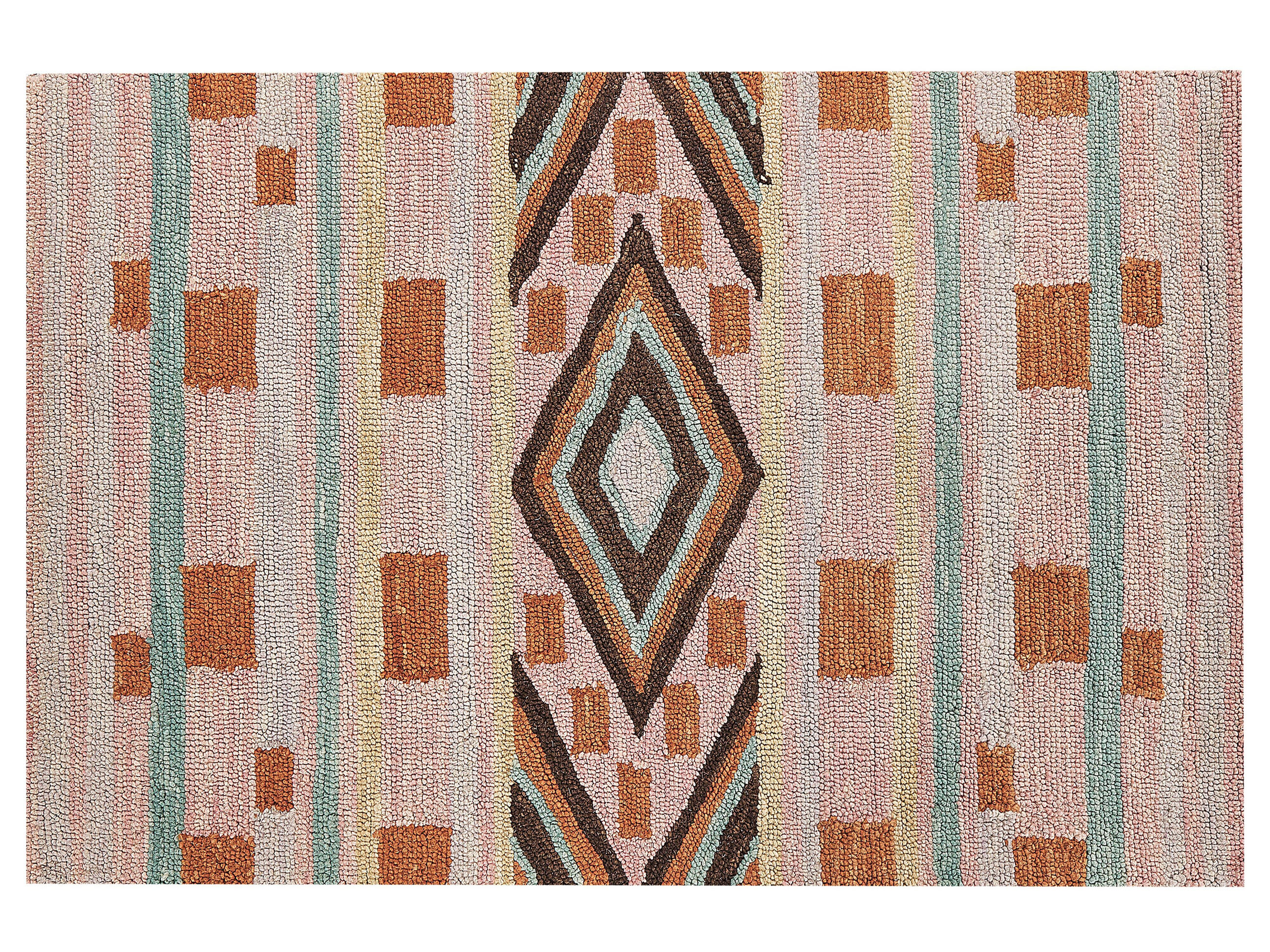 TEPPICH geflochten Yomra 200/140 cm - Multicolor, Textil (140/200cm) - Beliani