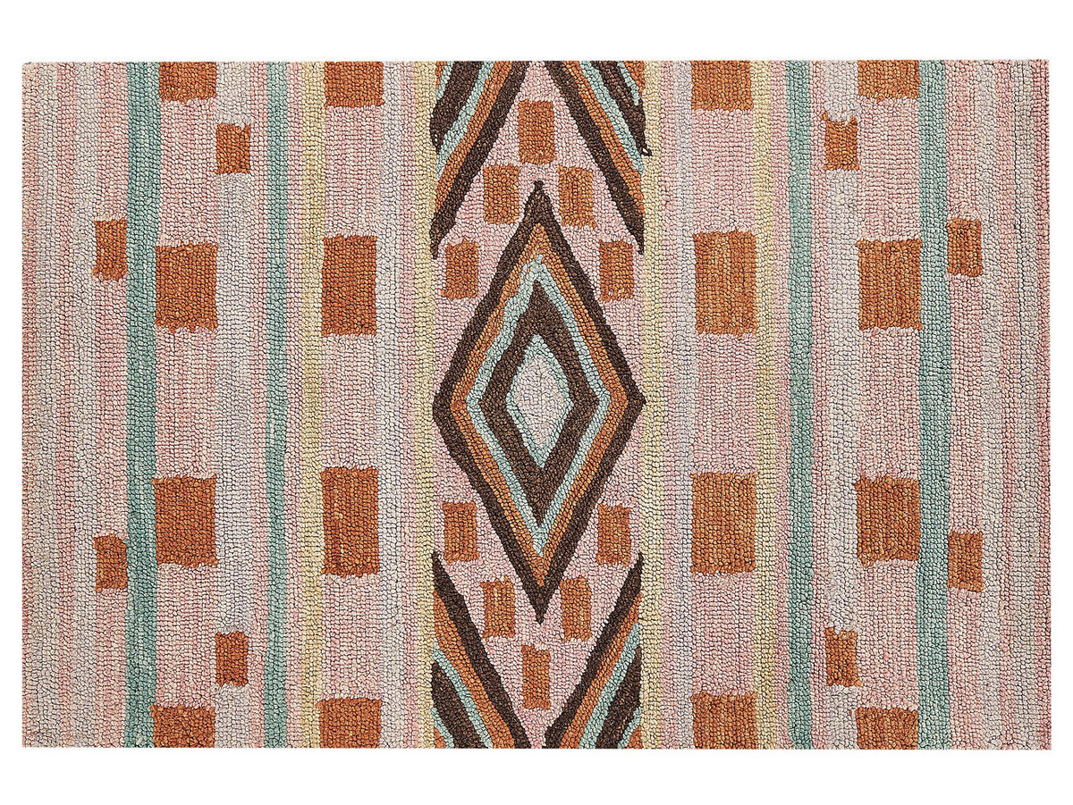 TEPPICH geflochten Yomra 200/140 cm - Multicolor, Textil (140/200cm) - Beliani