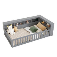 DAYBETT aus Spanplatte und MDF 90x200 cm Grau mit Stauraum, Steckdosen und USB-Anschlüssen - Grau, Holzwerkstoff (90/200cm) - IVMEU