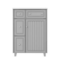WASCHTISCHKOMBI 61/47/87 cm Grau mit 3 Schubladen, ohne Wasserhahn - Grau, Holz/Holzwerkstoff (47/87/61cm) - Oxeza