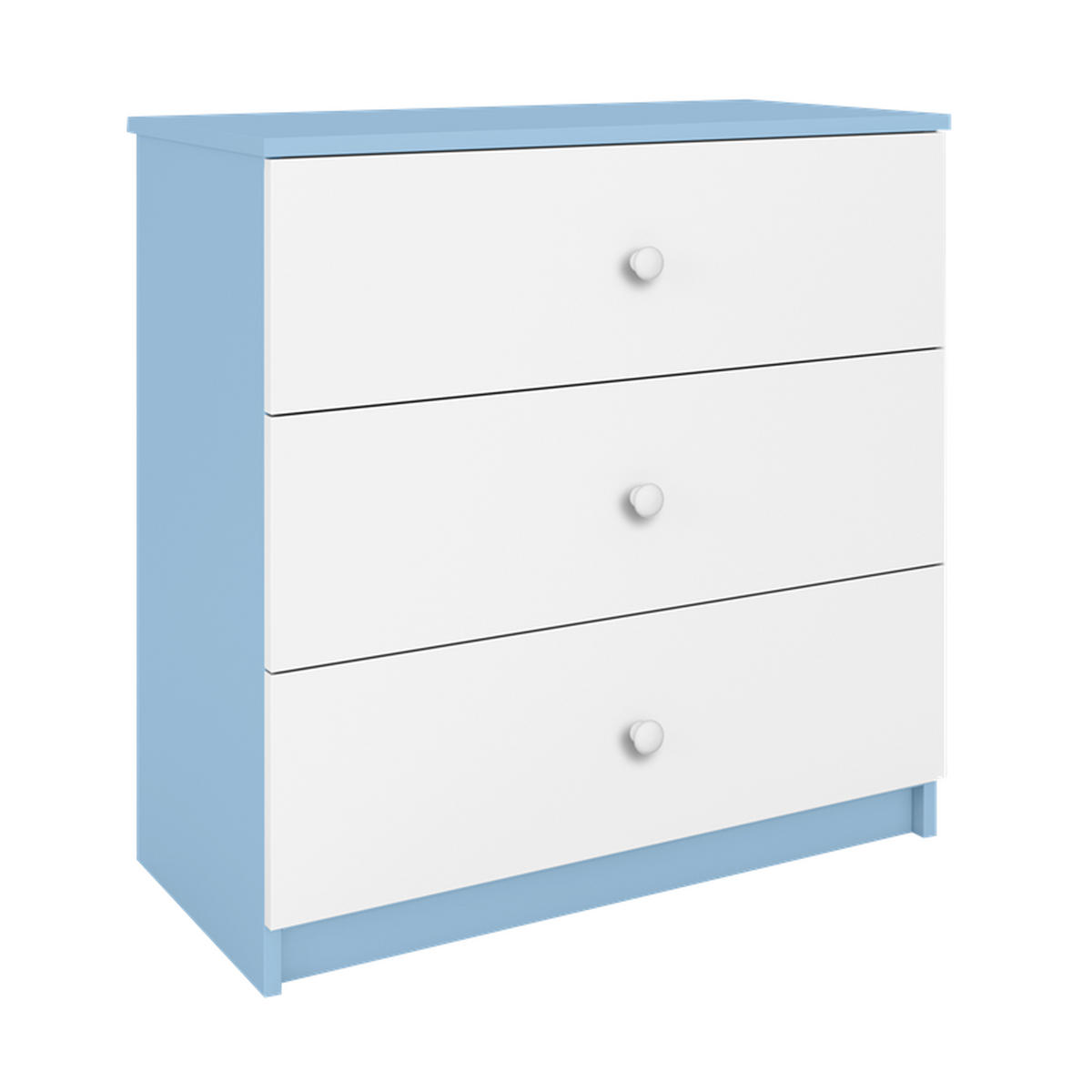 KOMMODE Babydreams ohne Muster 81/81/41 - Blau, Holzwerkstoff (81/81/41cm) - RAUMHIRSCH FURNITURE