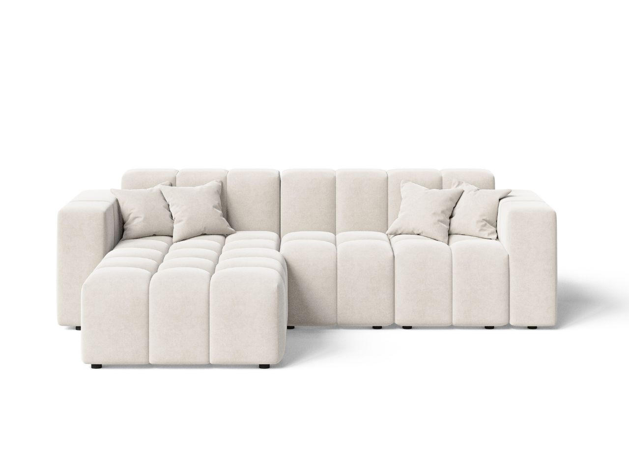 ECKSOFA Loopo Creme Links - Creme, Holz/Textil (265/180cm) - Graingold