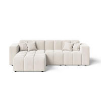 ECKSOFA Loopo Creme Links - Creme, Holz/Textil (265/180cm) - Graingold