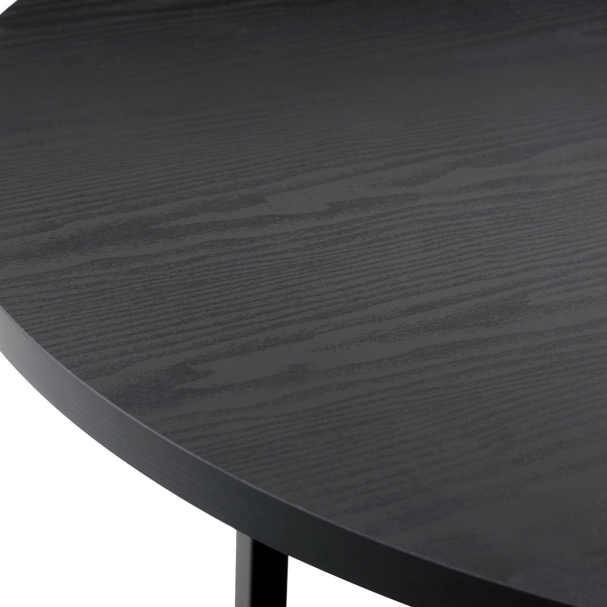 ESSTISCH 100/100/77 cm Schwarz aus MDF und Metall mit Stauraumregal - Schwarz, Holzwerkstoff (100/100/77cm) - OKMYHOME