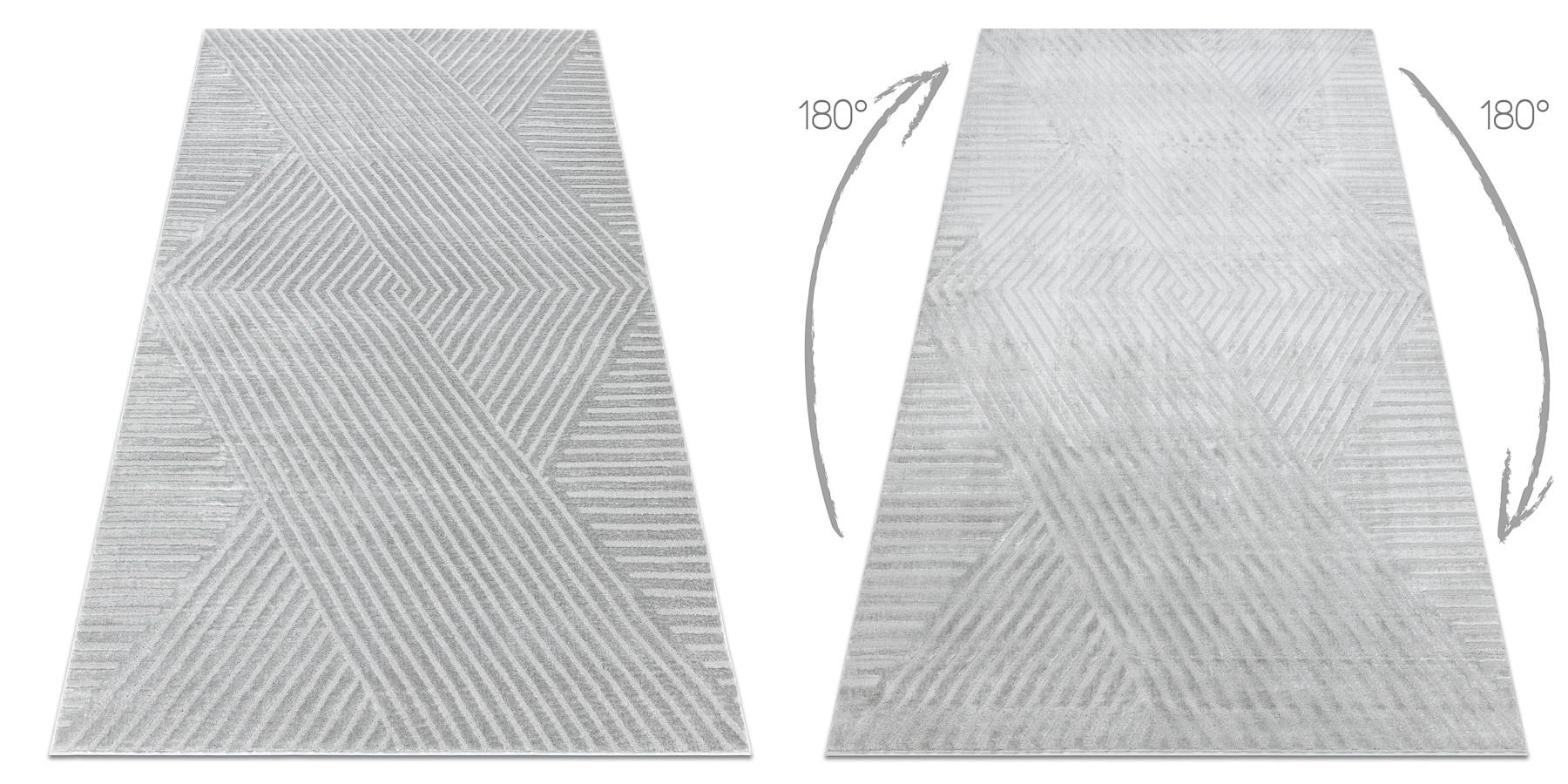 TEPPICH Balance 120/170 cm - Grau, Textil (120/170cm) - rugsX